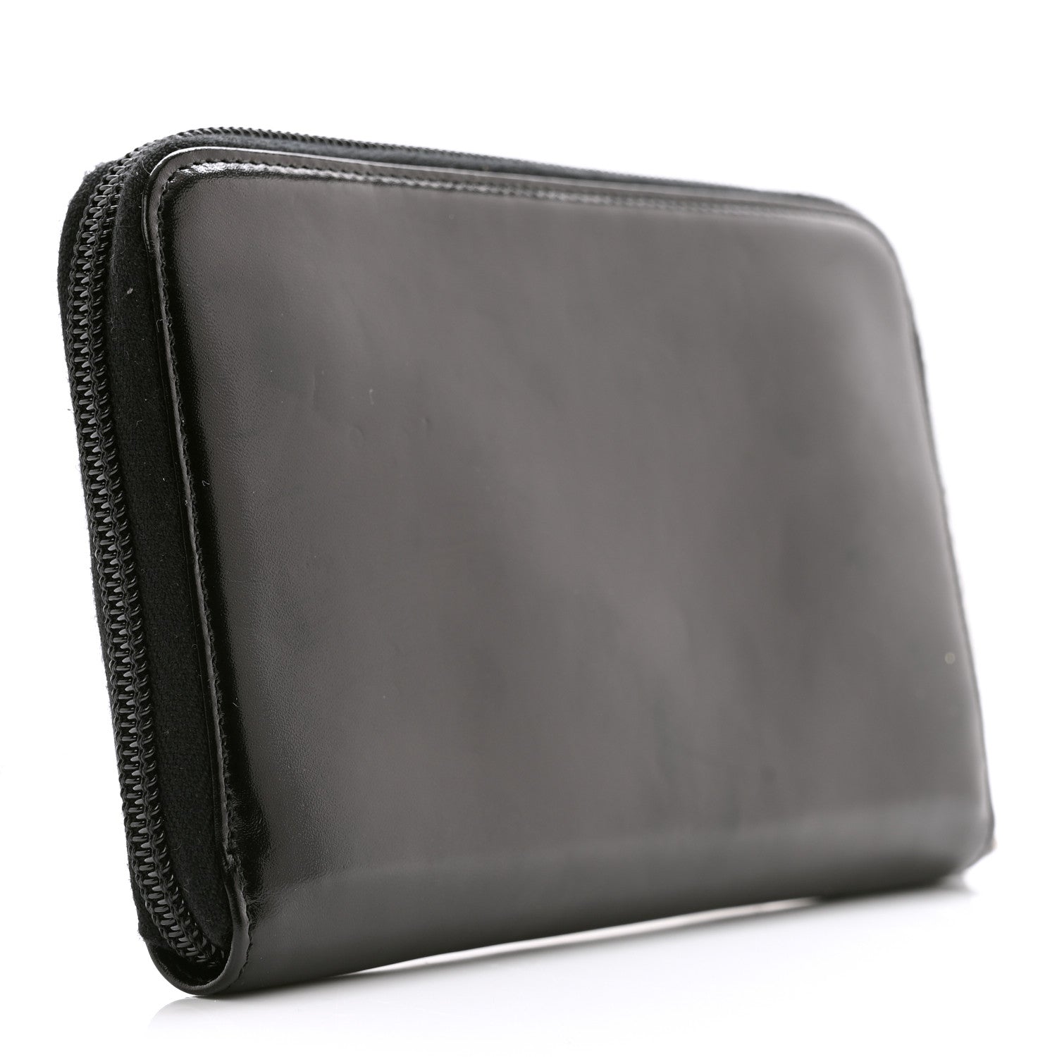 Prada Soft Calf Zip Around Wallet Black 3 of 10