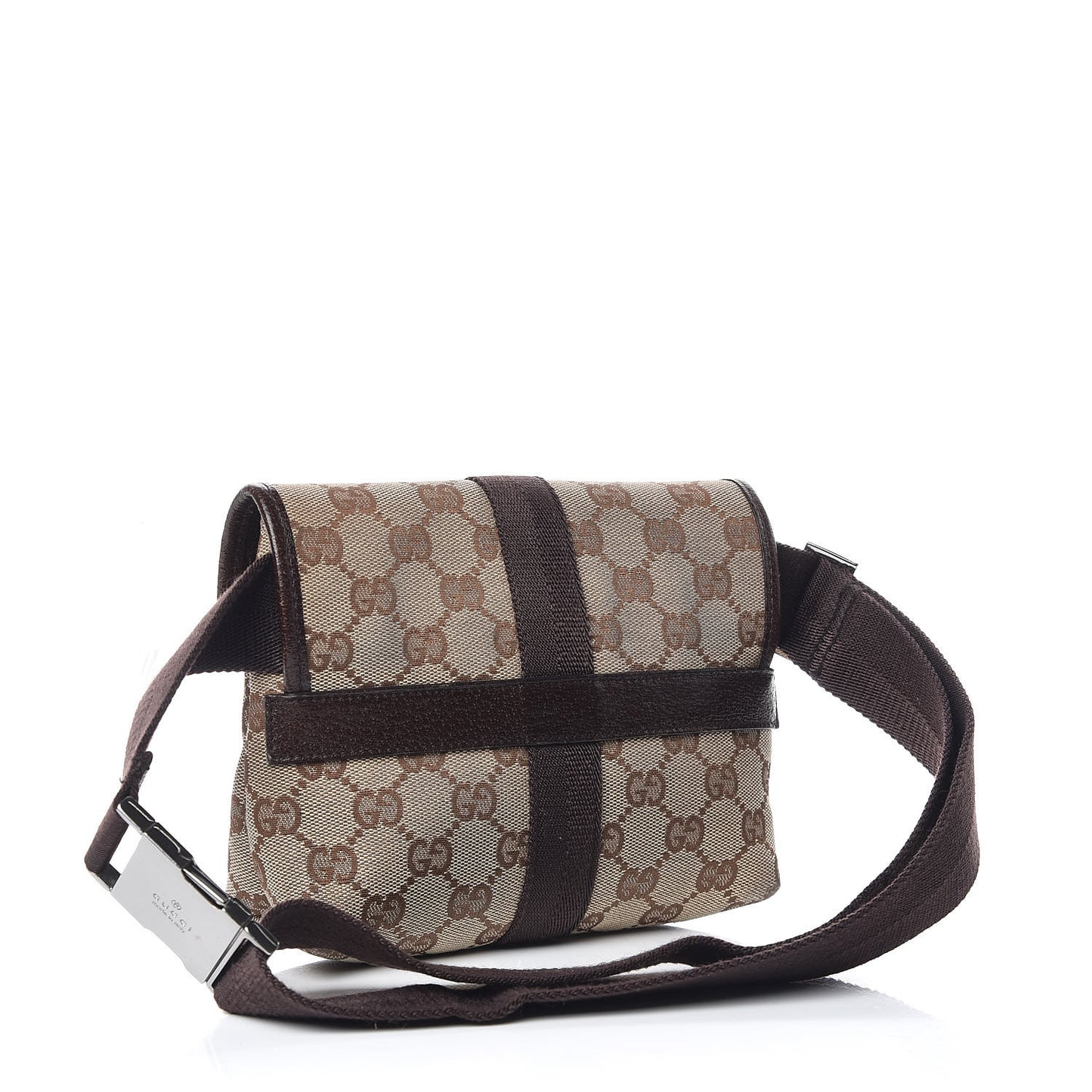 Monogram Waist Pouch Bag Dark Brown