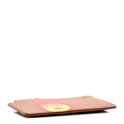 Loewe X HOWLS MOVING CASTLE Classic Calfskin Calcifer Coin Cardholder Rust 4 of 6