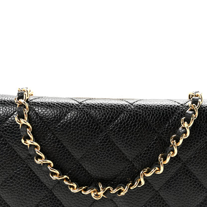 Chanel Caviar Quilted Wallet on Chain WOC Black 9 of 12