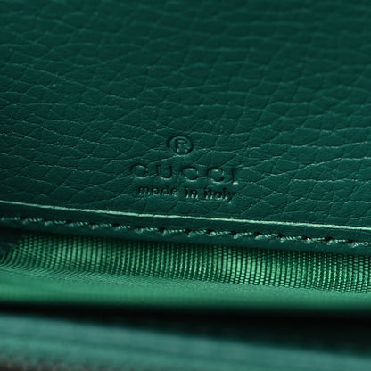 Gucci Piuma Calfskin Bamboo Double G Zip Around Wallet Emerald 6 of 8