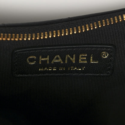 Chanel Lambskin Quilted Small Hobo Bag Black 6 of 10