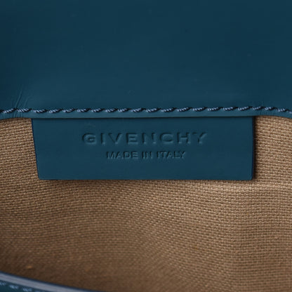 Givenchy Rubber Effect Calfskin Patent Medium Antigona Envelope Clutch Petrol Blue 6 of 7
