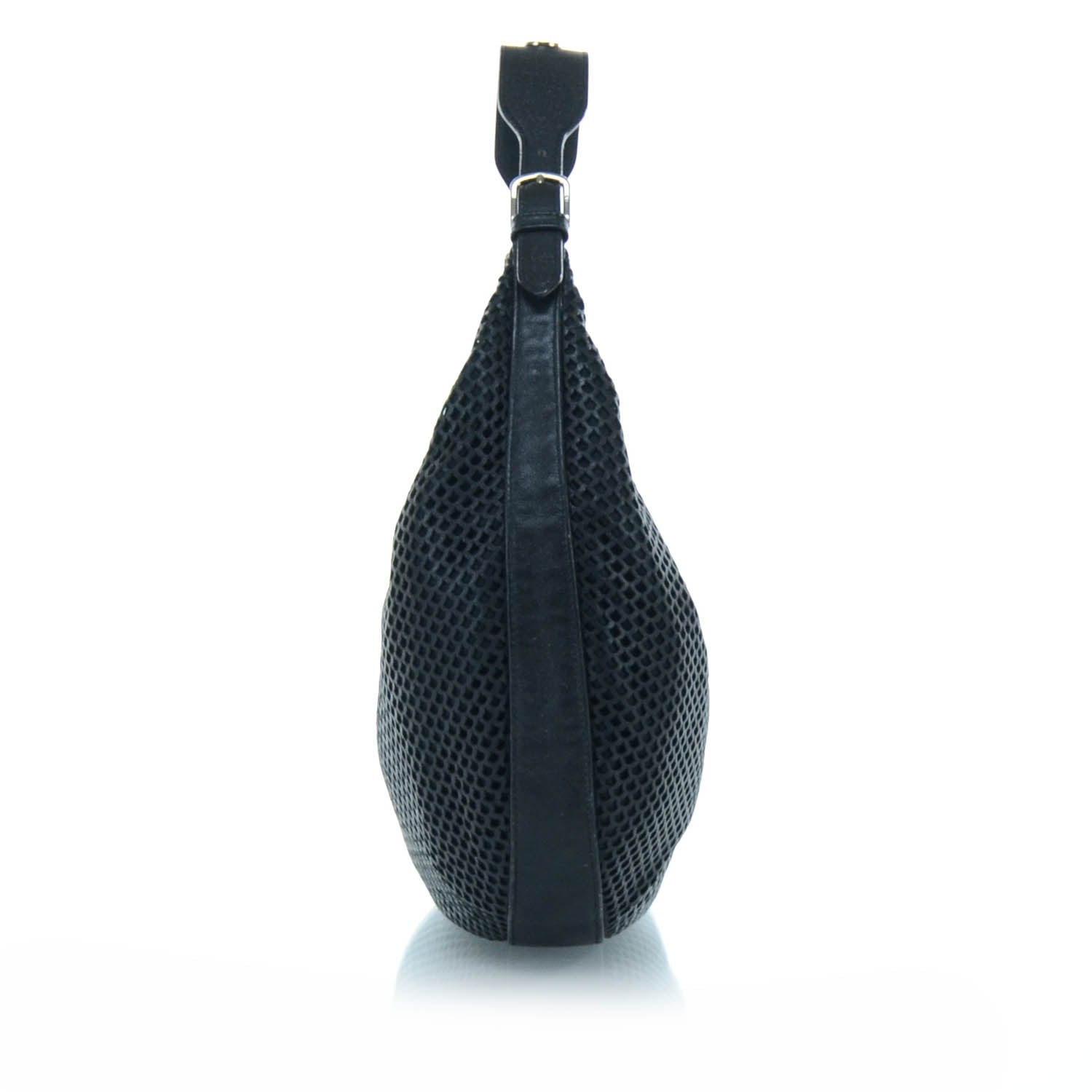 Christian Dior Leather Perforated Hobo Black 5 of 11