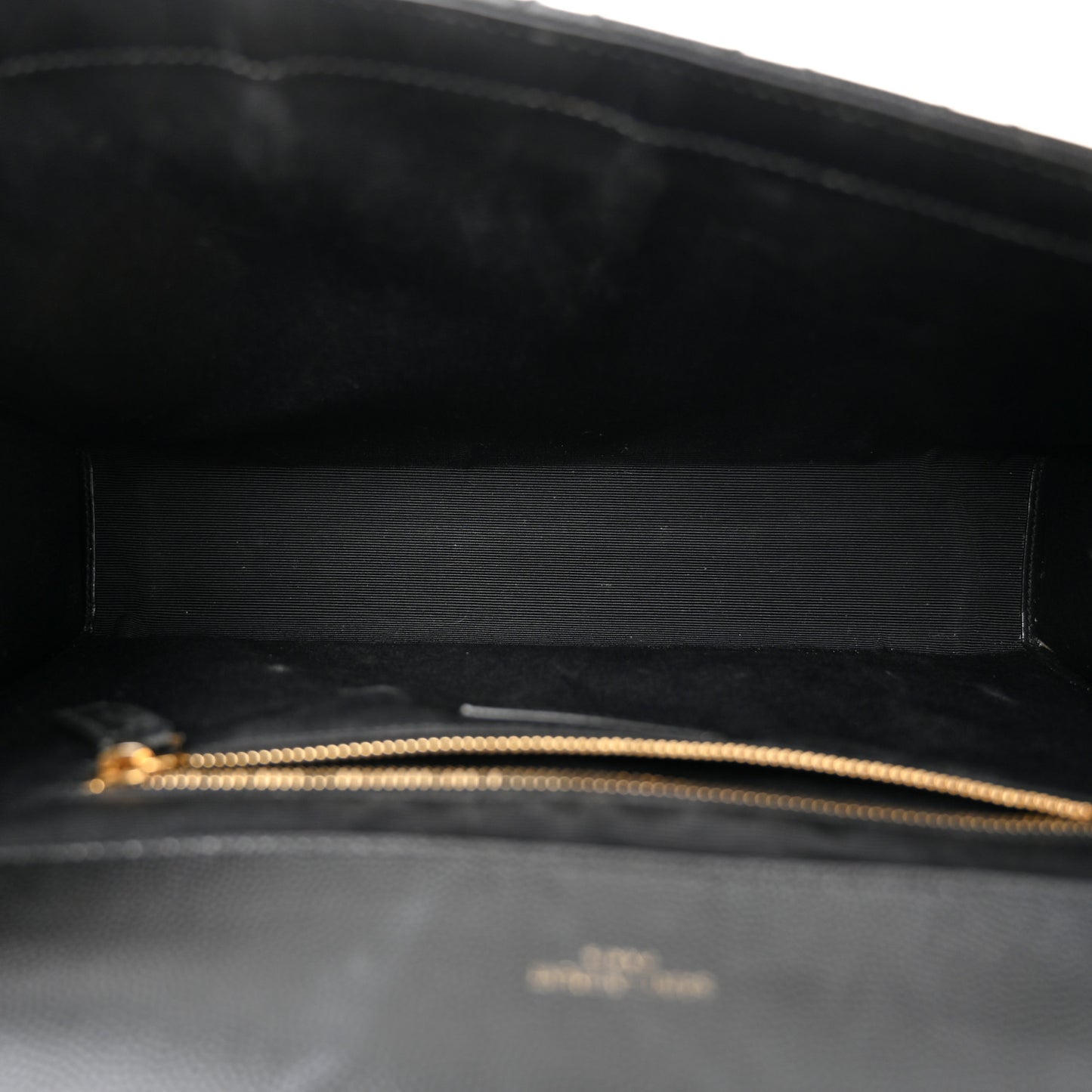 Grain De Poudre Textured Mixed Matelasse Large Triquilt Monogram Satchel Black
