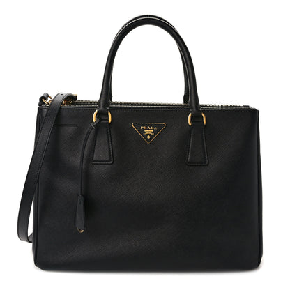 Prada Saffiano Medium Galleria Double Zip Tote Black 1 of 12