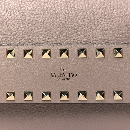 Valentino Garavani Pebbled Calfskin Rockstud Side Slip Crossbody Poudre 7 of 9