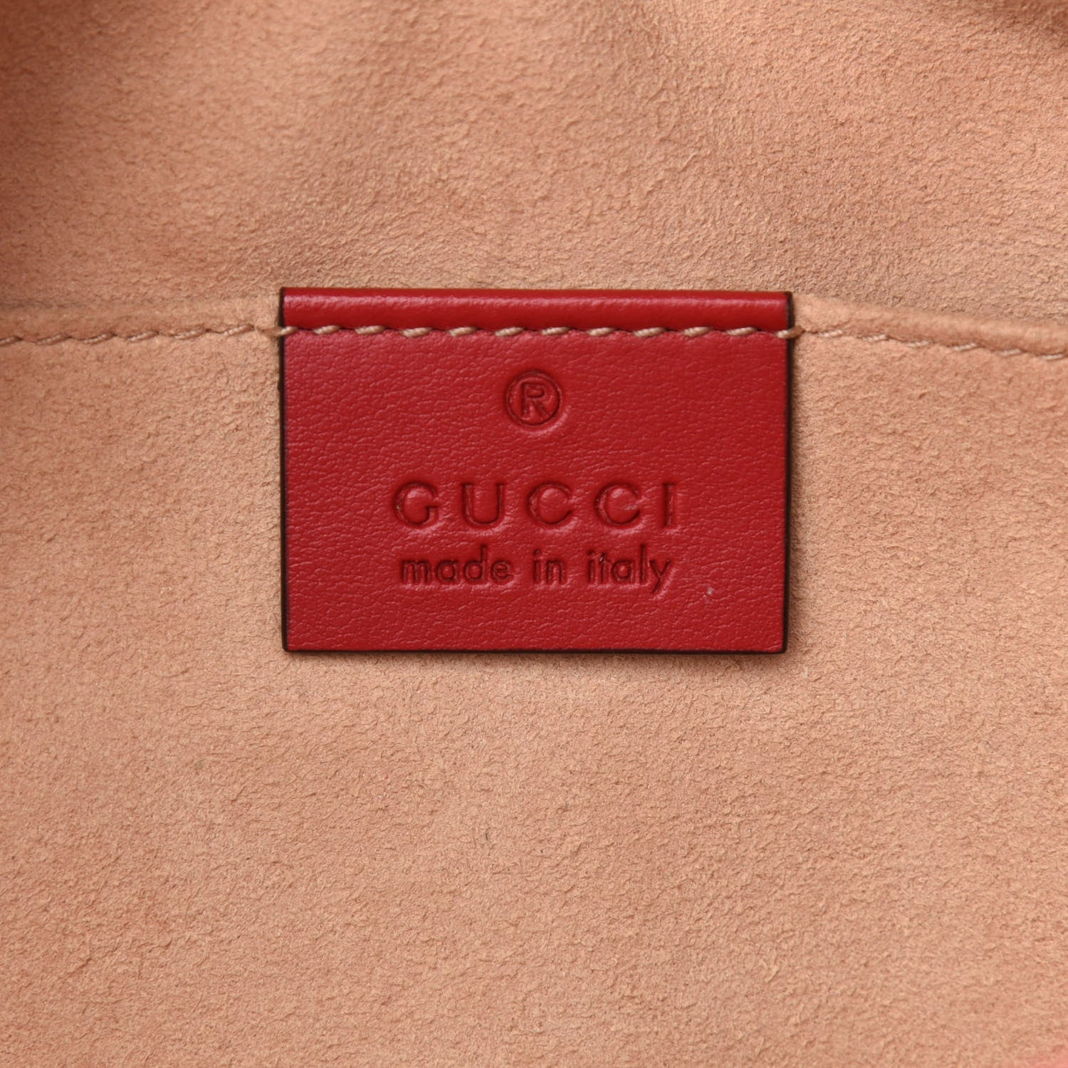 Gucci Calfskin Matelasse Small GG Marmont Chain Shoulder Bag Hibiscus Red 7 of 13