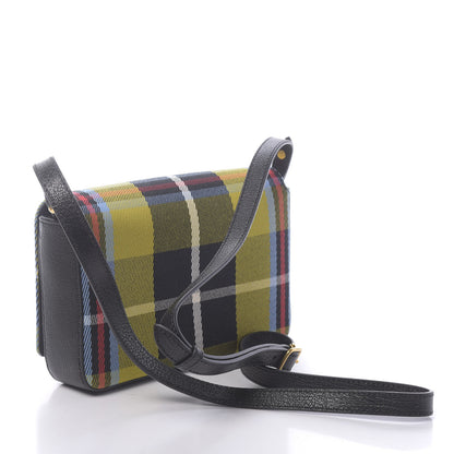 Burberry Canvas Tartan Mix Hampshire Wallet on Chain Yellow Multicolor 3 of 9