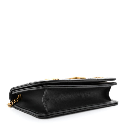 Gucci Calfskin Matelasse Mini Animal Studs GG Marmont Bag Black 4 of 9