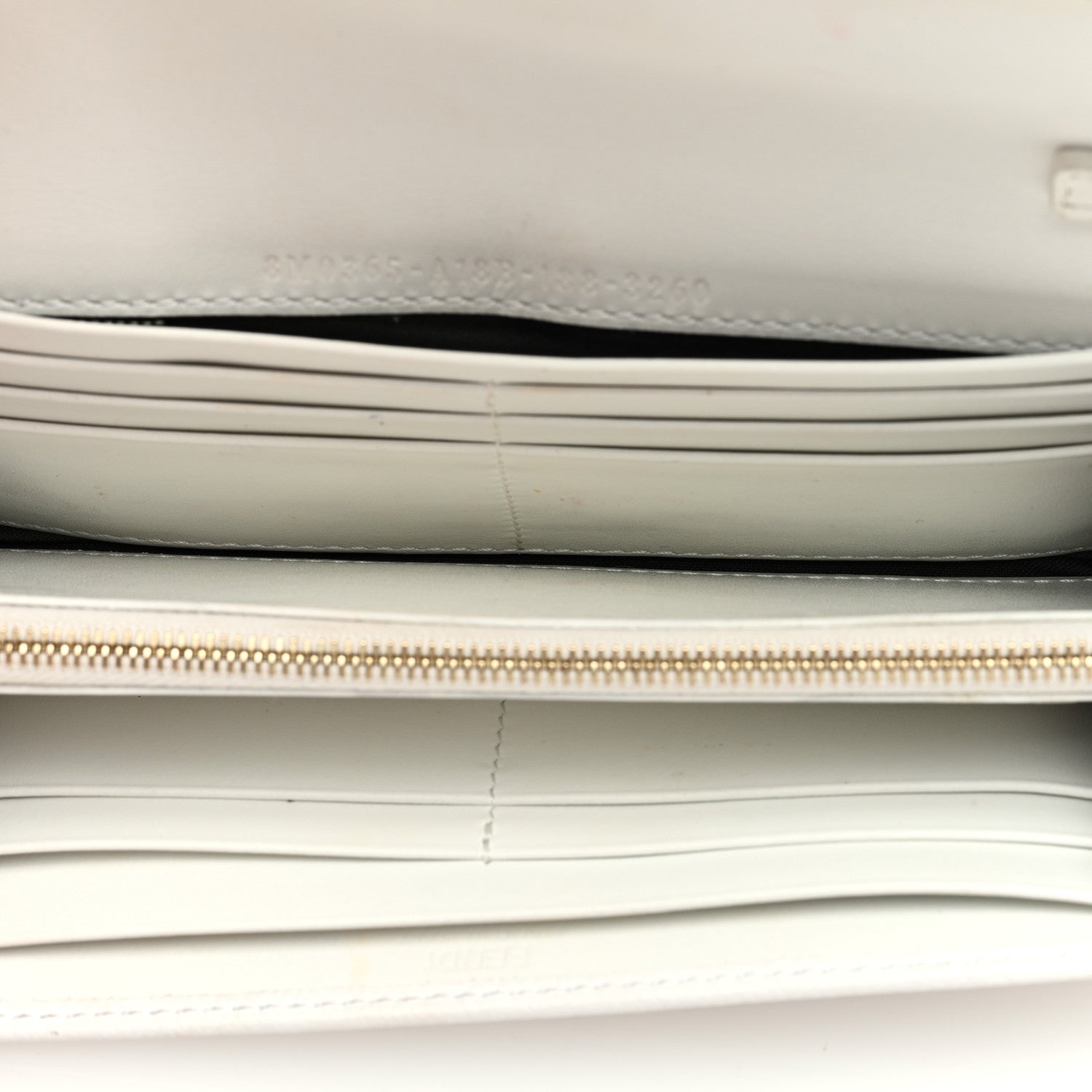 Fendi Vitello Cruise F is Fendi Continental Envelope Wallet on Chain White Ottico 5 of 9