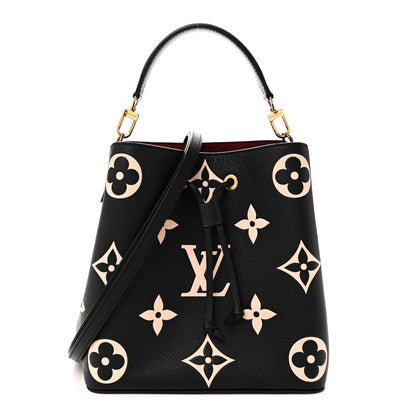 Louis Vuitton Empreinte Monogram Giant Neonoe MM Black Beige 1 of 11