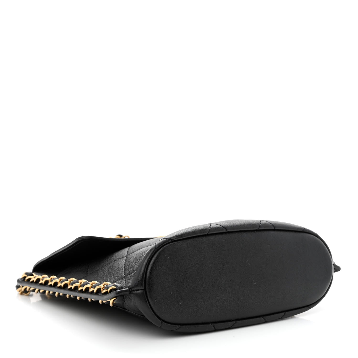 Chanel Calfskin Quilted Chain Small Hobo Bag Black 4 of 10