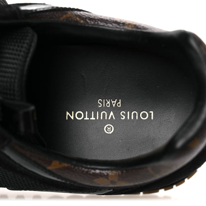 Louis Vuitton Suede Monogram Run Away Sneakers 38.5 Black 9 of 10