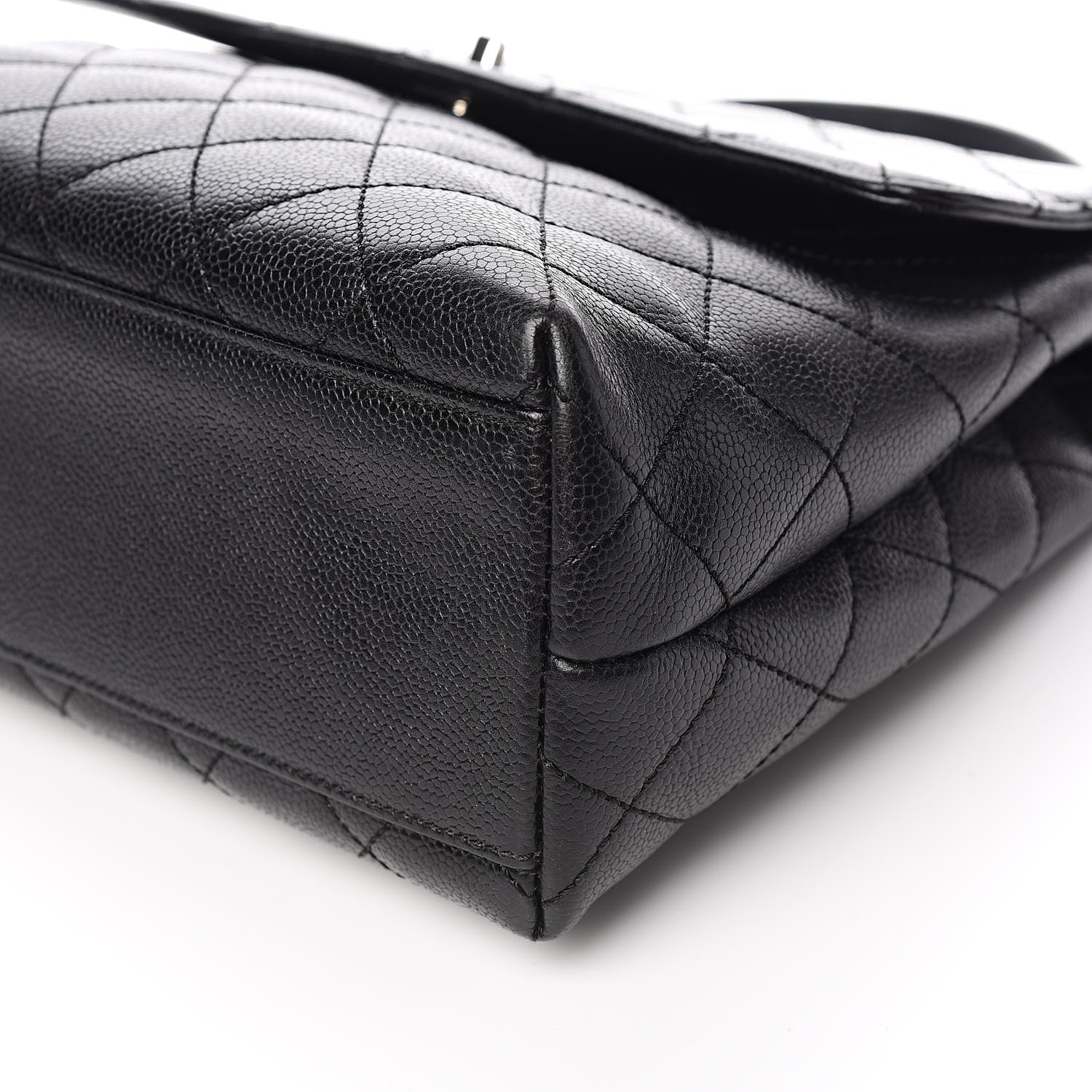 Chanel Caviar Quilted Jumbo Kelly Flap Black 10 of 12