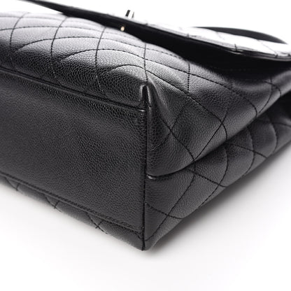 Chanel Caviar Quilted Jumbo Kelly Flap Black 10 of 12