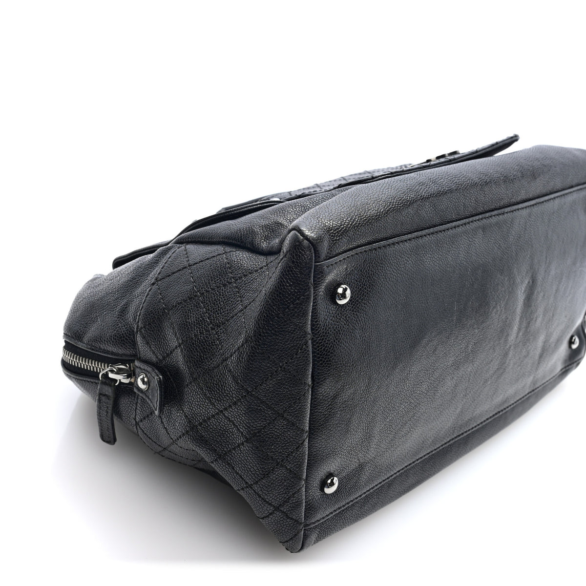 Glazed Caviar Pocket In The City Tote Brown
