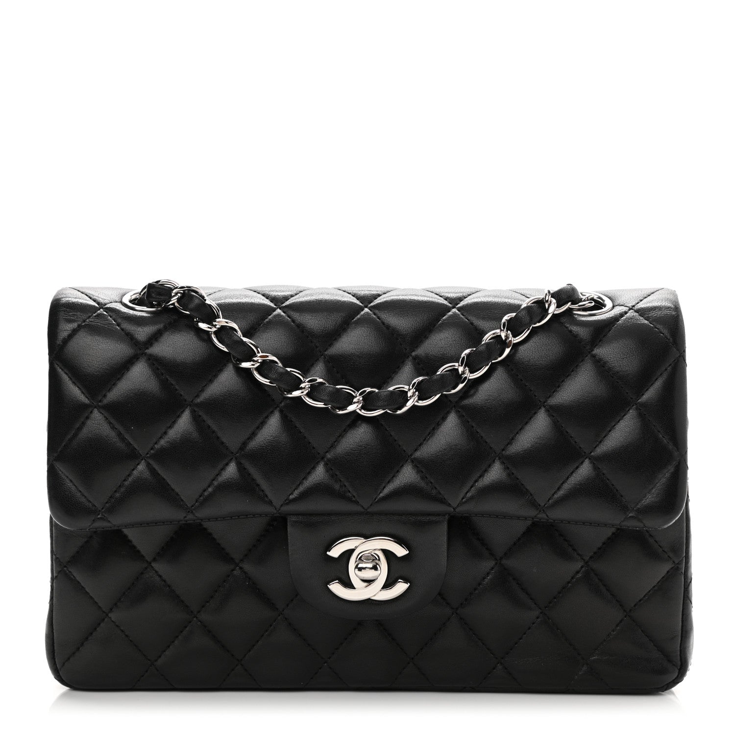 Chanel Lambskin Quilted Small Double Flap Black 1 of 18
