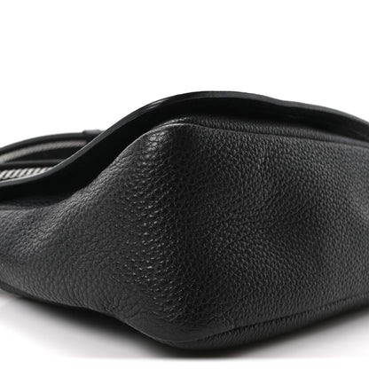 Prada Vitello Daino Soft Flap Crossbody Black 9 of 10
