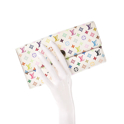 Louis Vuitton Monogram Multicolor Sarah Wallet White 2 of 6