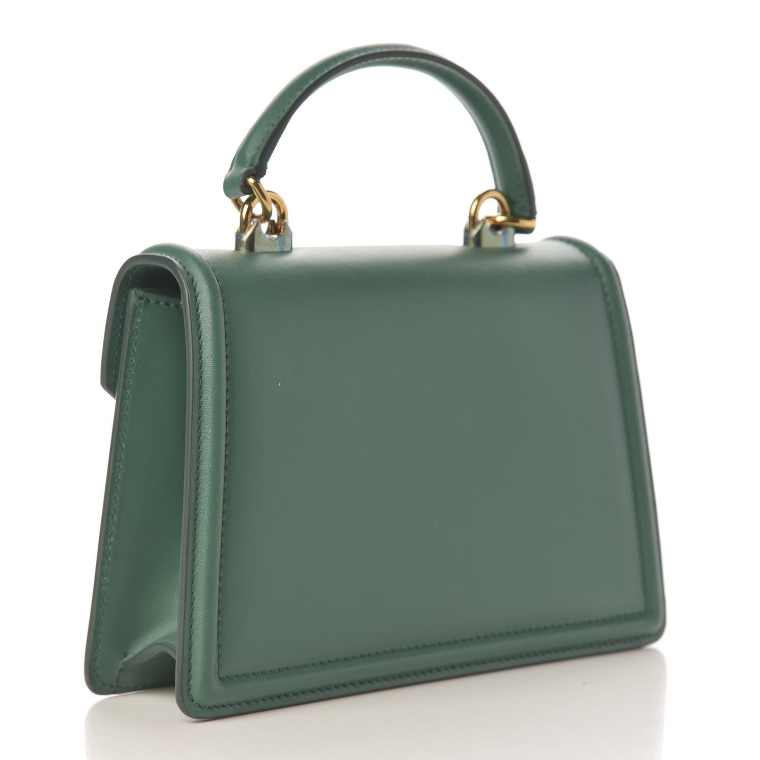 Dolce & Gabbana Smooth Calfskin Small Devotion Envelope Top Handle Bag Green 3 of 9