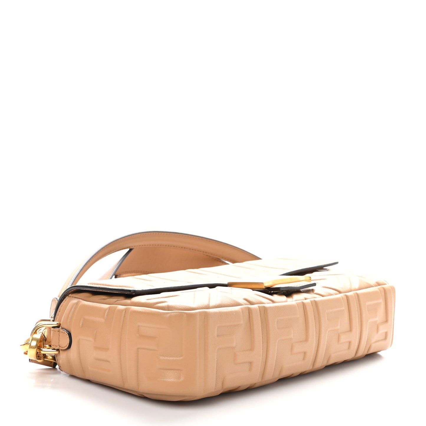 Nappa FF 1974 Embossed Baguette Miele Scuro