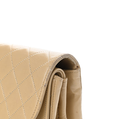 Chanel Lambskin Quilted Medium Double Flap Beige 10 of 11
