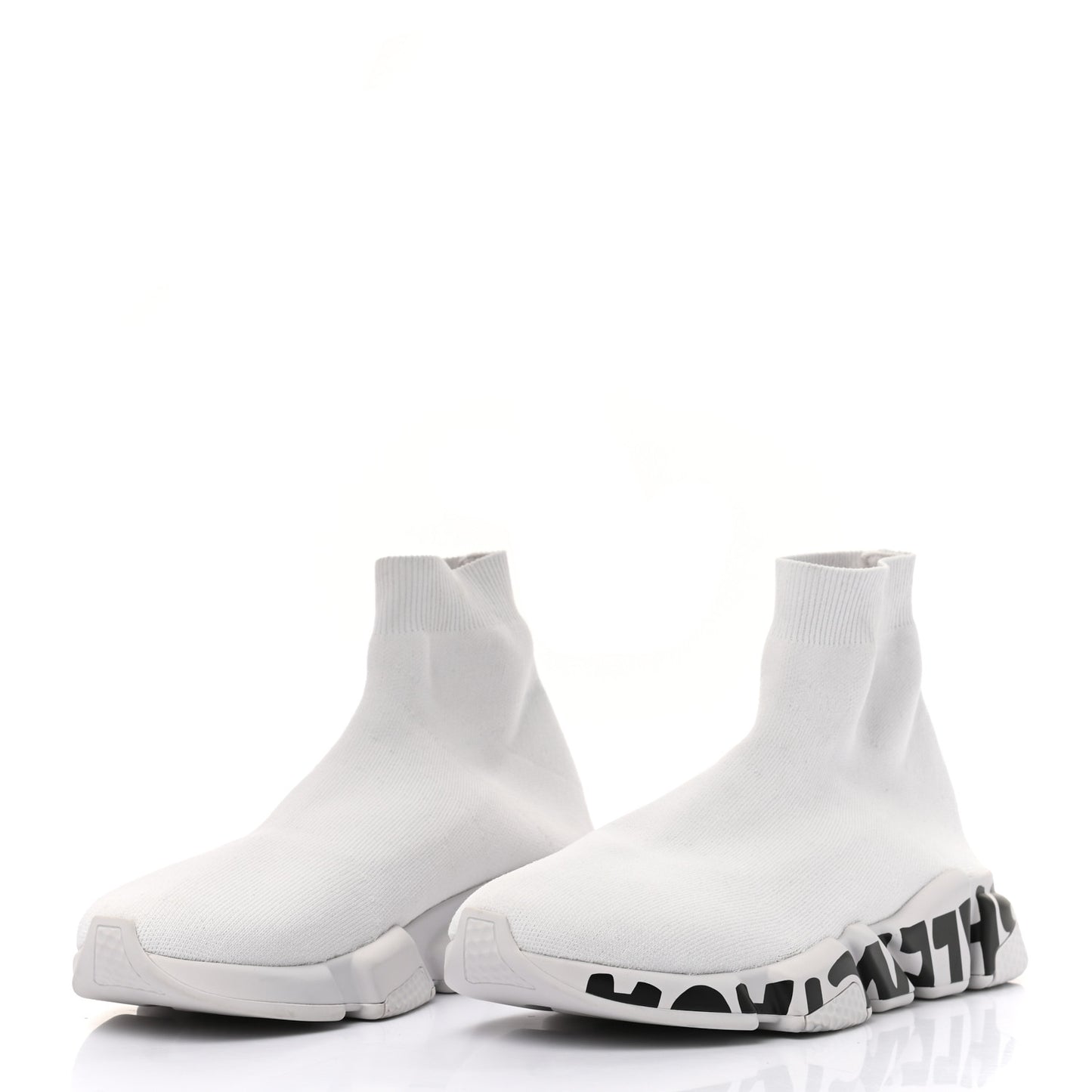 Neoprene Knit Mens Speed Graffiti Sneakers 42 White Black