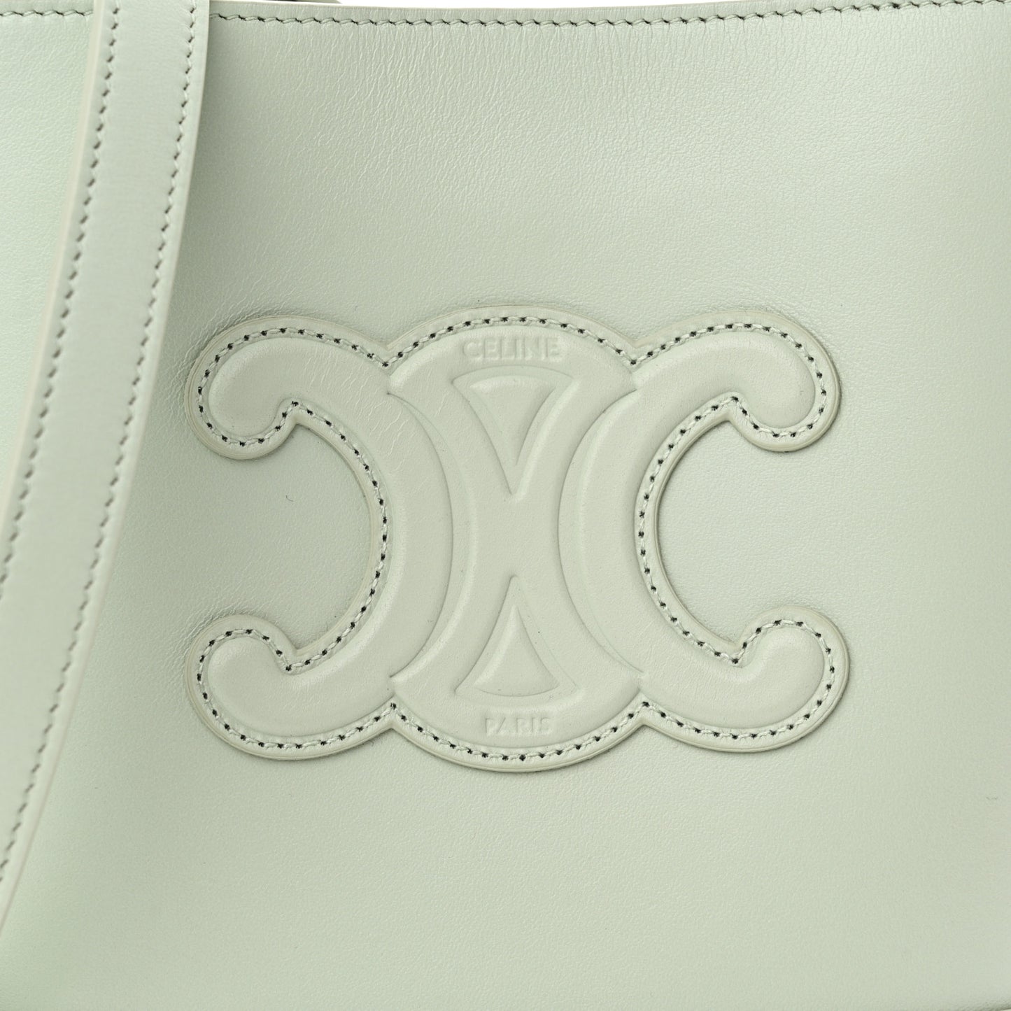 Smooth Calfskin Mini Cuir Triomphe Bucket Bag Jade