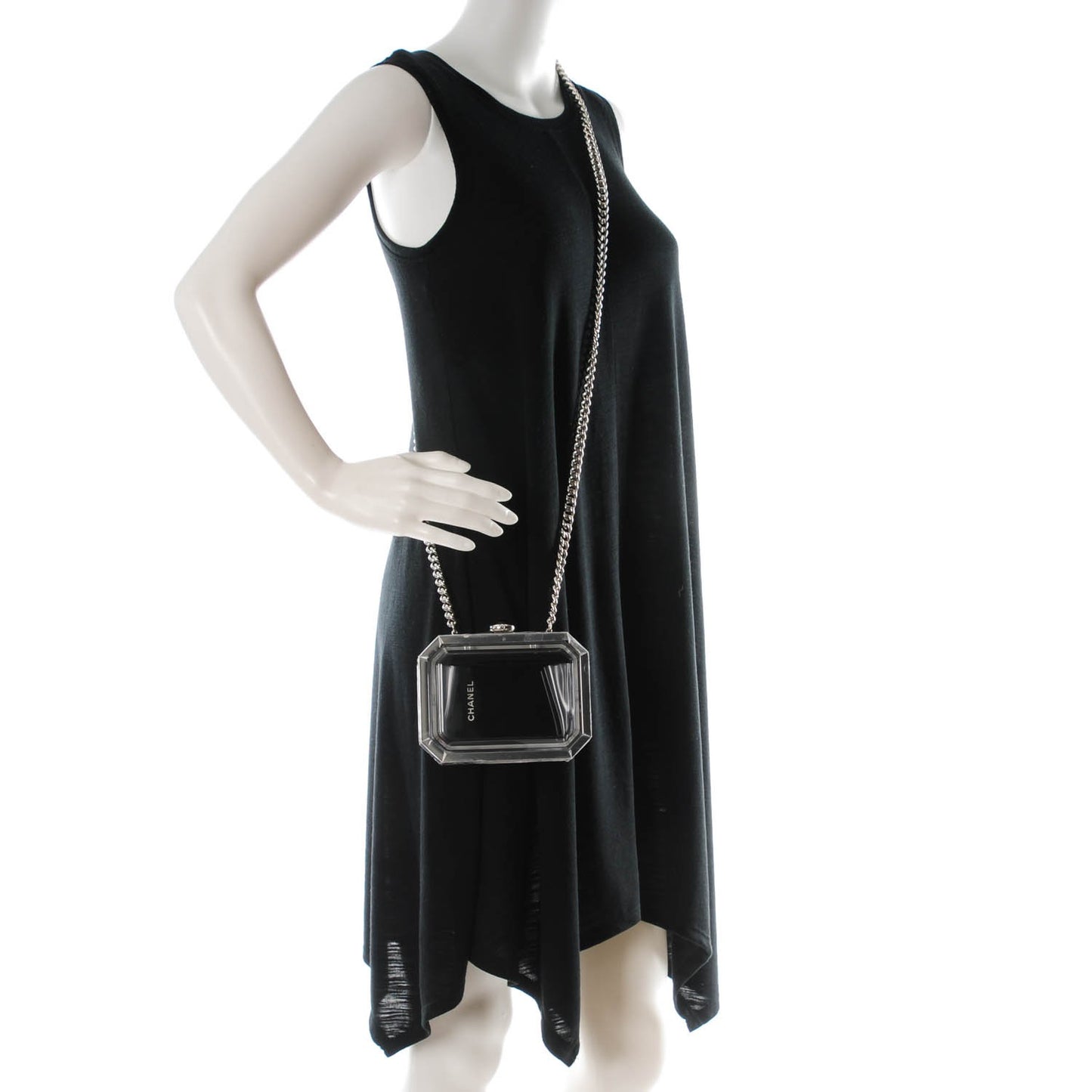 Plexiglass Premiere Minaudiere Clutch Black