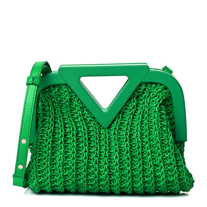 Bottega Veneta Calfskin Crochet Small The Point Triangle Bag Parakeet 1 of 9
