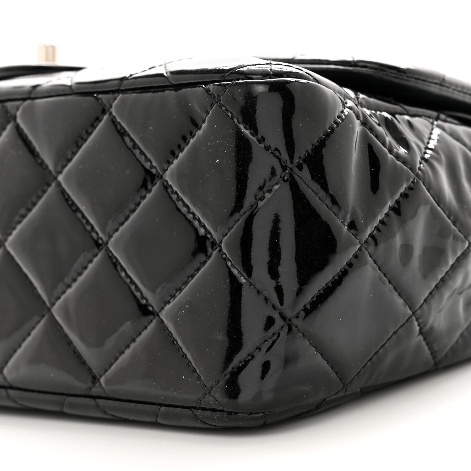 Chanel Patent Quilted Jumbo Double Flap Black 10 of 11