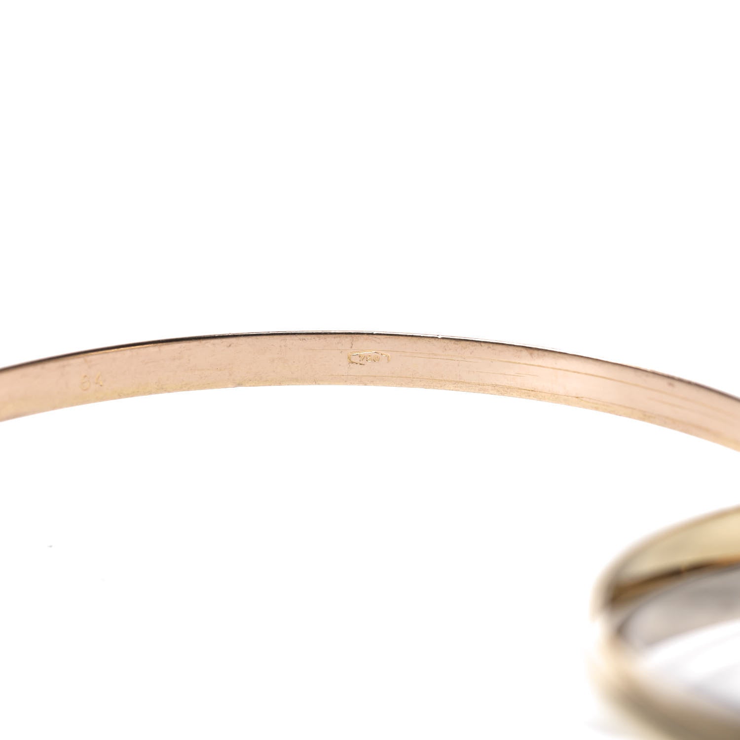 Cartier 18K Pink Yellow White Gold Trinity Bangle Bracelet 5 of 6