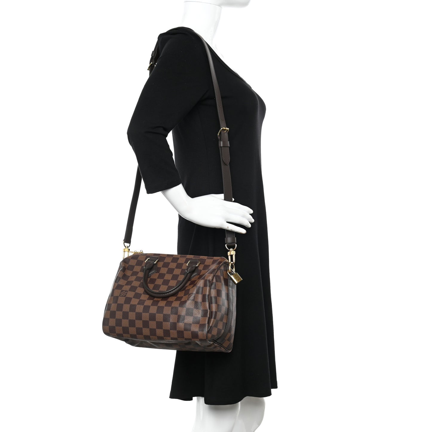 Damier Ebene Speedy Bandouliere 25