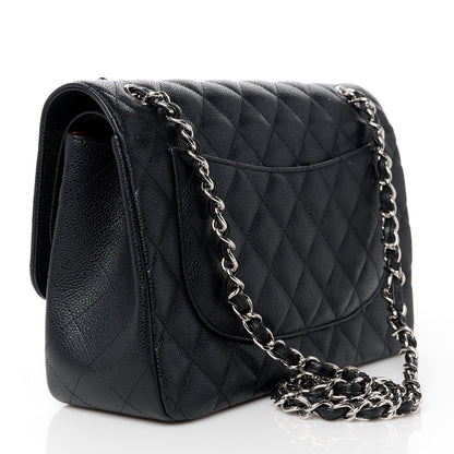 Chanel Caviar Quilted Jumbo Double Flap Black 3 of 11