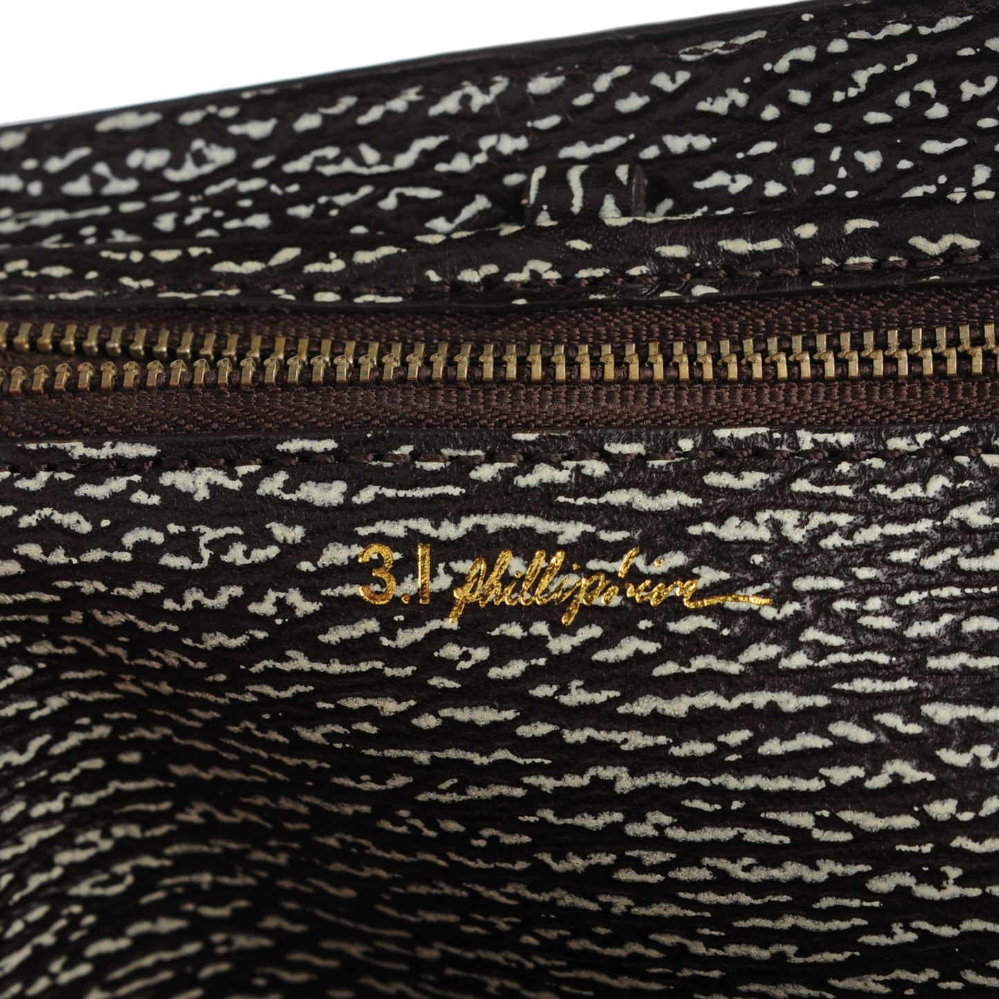 3.1 Textured Calfskin Large Pashli Satchel Black Cream