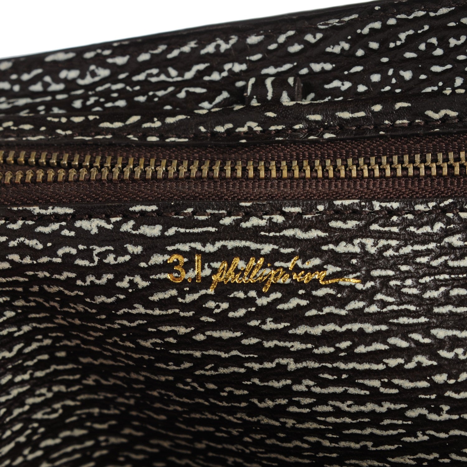 3.1 Phillip Lim 3.1 Textured Calfskin Large Pashli Satchel Black Cream 6 of 8
