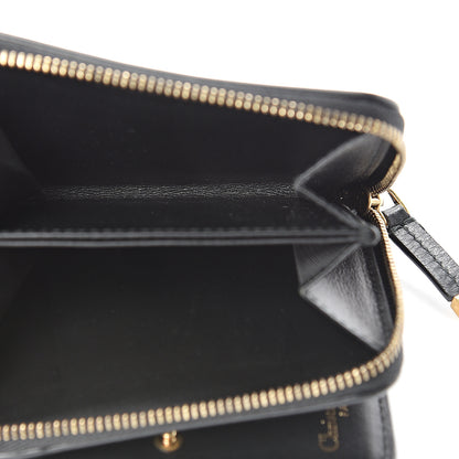 Christian Dior Calfskin Stars Voyageur French Wallet Black 5 of 8