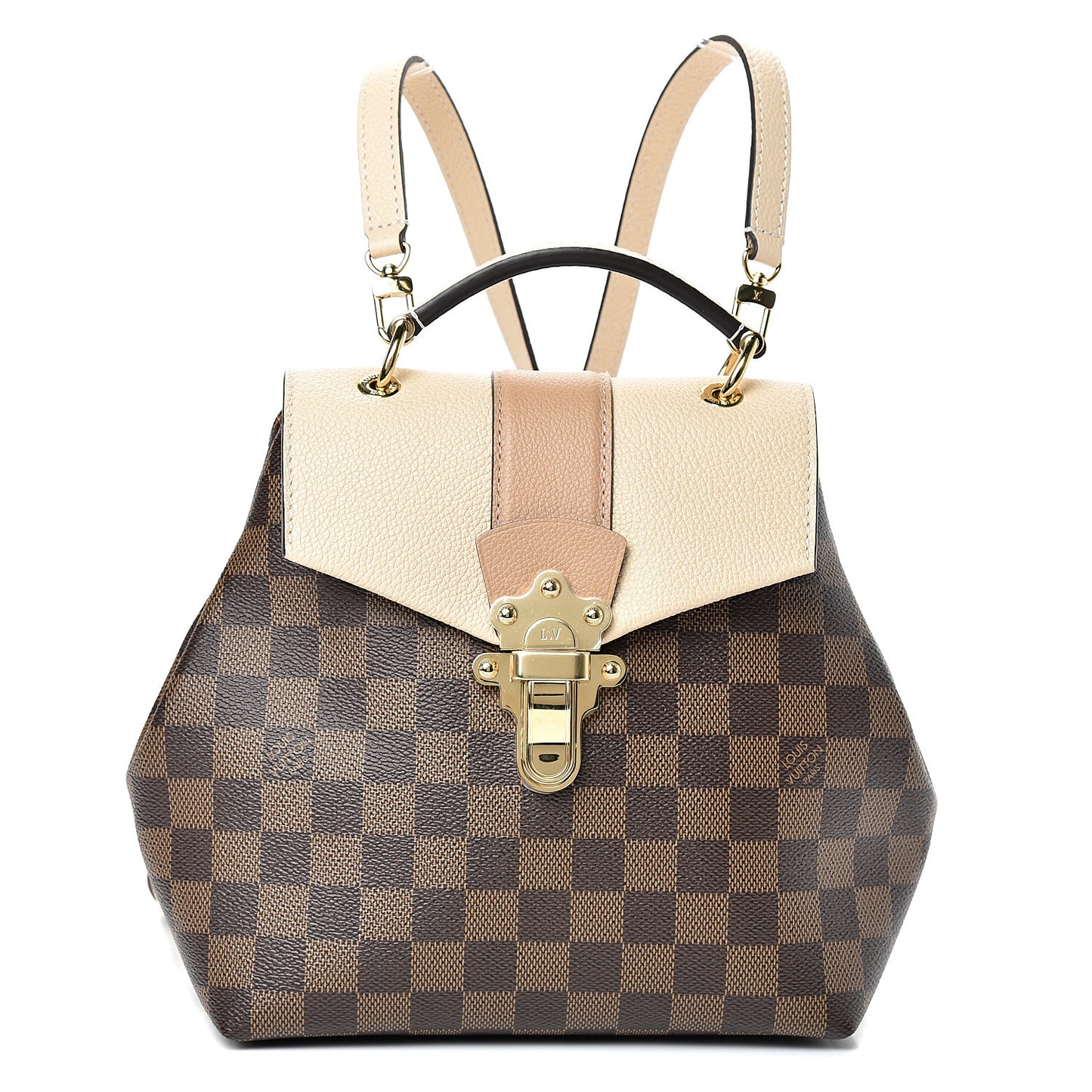 Damier Ebene Clapton Backpack Creme