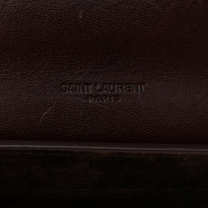 Saint Laurent Calfskin Monogram Woven Small Kaia Satchel Burnt Brown 6 of 9