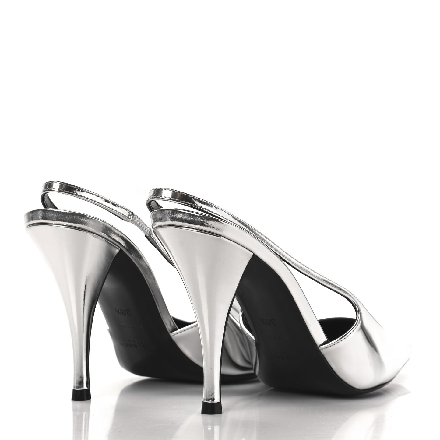 Patent Tom 90 Dream Slingback Pumps 38.5 Argento