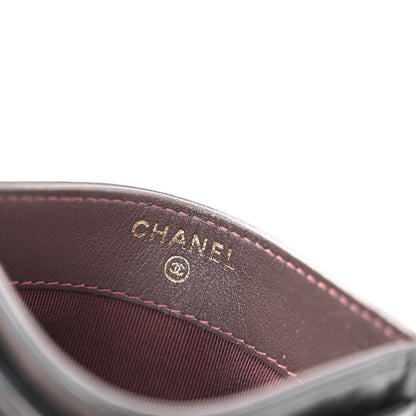 Chanel Aged Calfskin Quilted Lucky Charms Reissue Card Holder Black 6 of 9