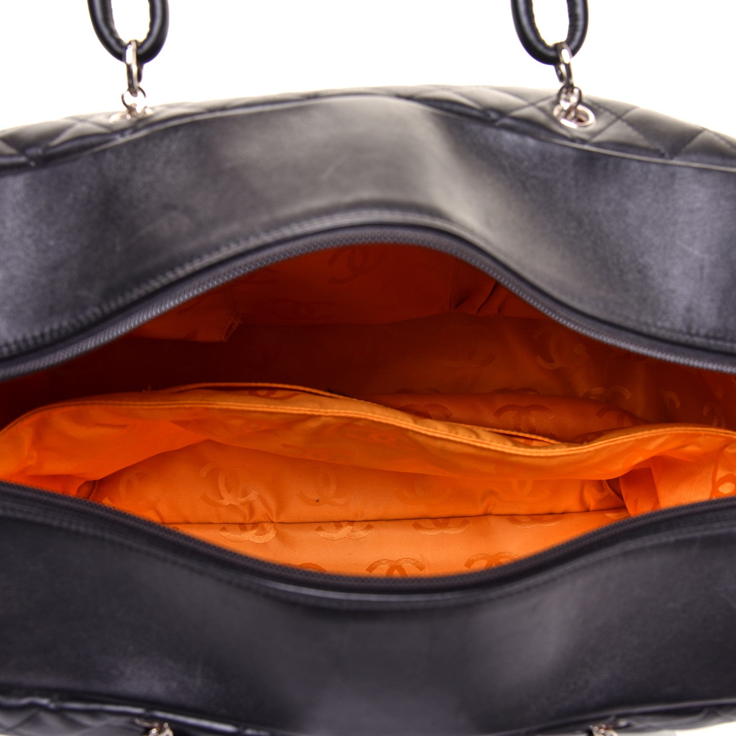 Chanel Calfskin Quilted Large Cambon Bag Black 5 of 10
