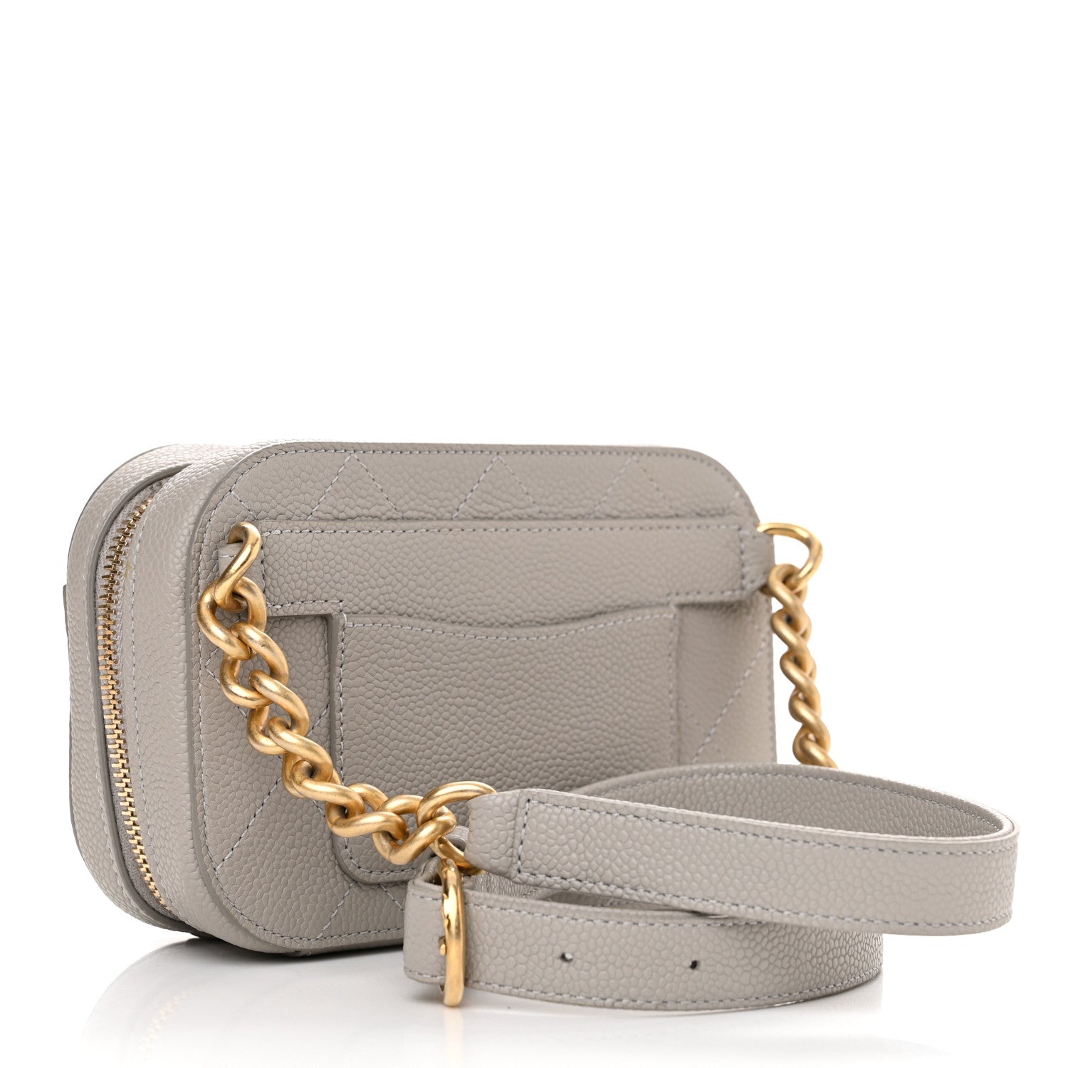 Chanel Caviar Stitched Waist Bag Light Grey 3 of 12