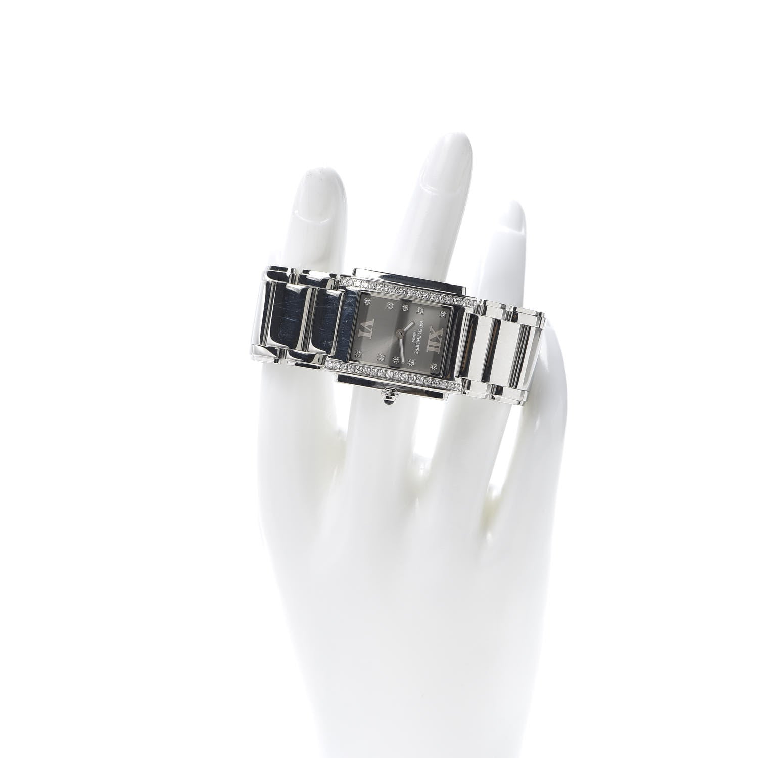 Patek Philippe Stainless Steel Diamond 25mm Twenty-4 Quartz Watch Eternal Gray 4910/010 2 of 6