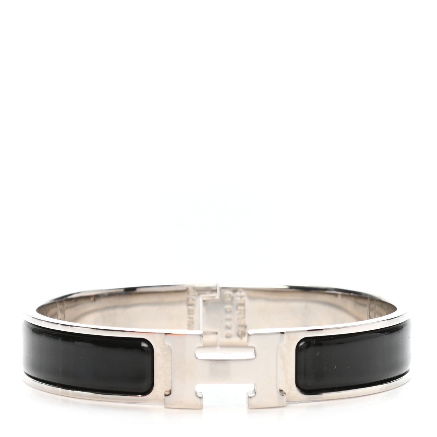 Hermes Enamel Narrow Clic Clac H Bracelet GM Black 1 of 5