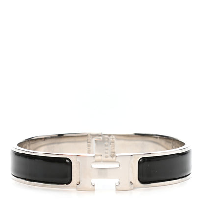 Hermes Enamel Narrow Clic Clac H Bracelet GM Black 1 of 5