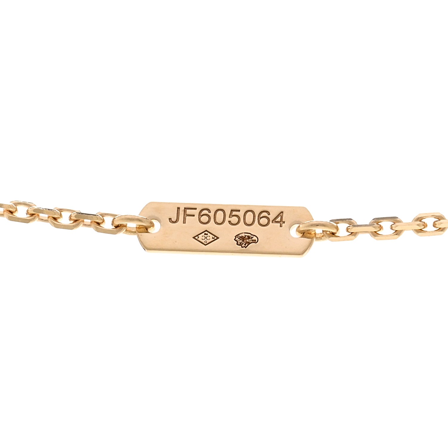 Van Cleef & Arpels 18K Yellow Gold Mother of Pearl Vintage Alhambra Pendant Necklace 5 of 5