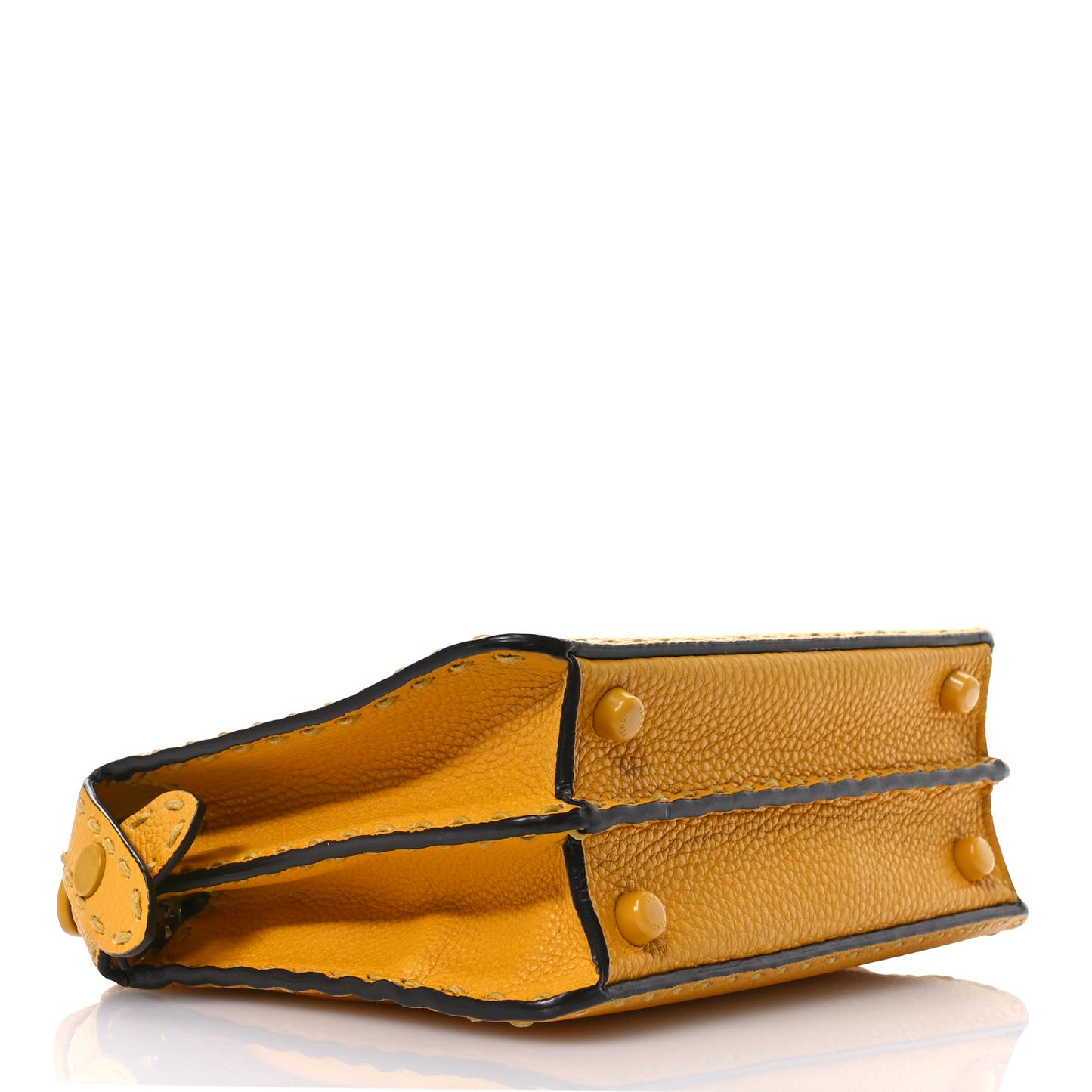 Cuoio Romano Vitello Cover Sellerissima Monochrome Mini Peekaboo I SEE U Satchel Sunflower