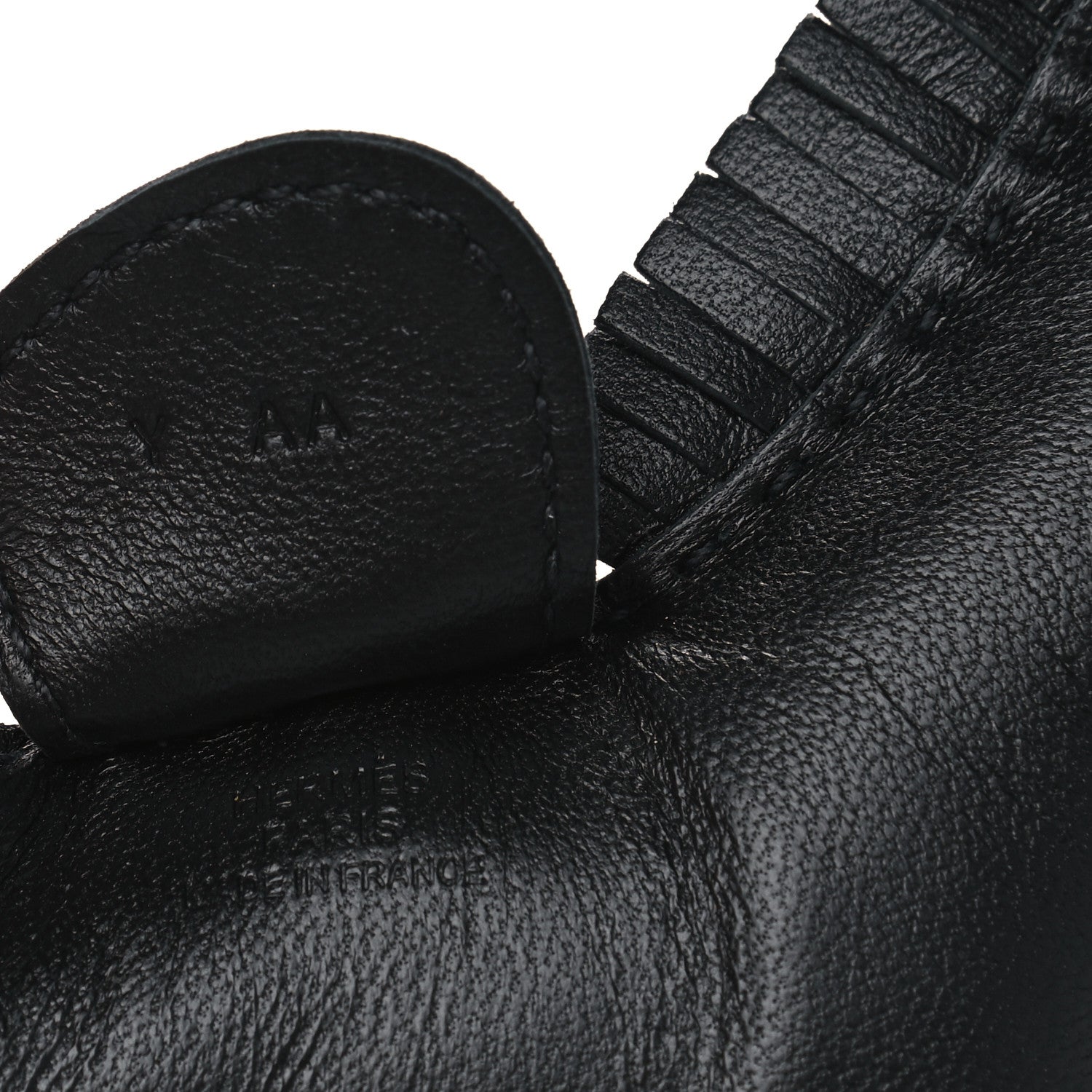 Hermes Milo Lambskin Grigri Rodeo Horse Bag Charm MM So Black 3 of 3